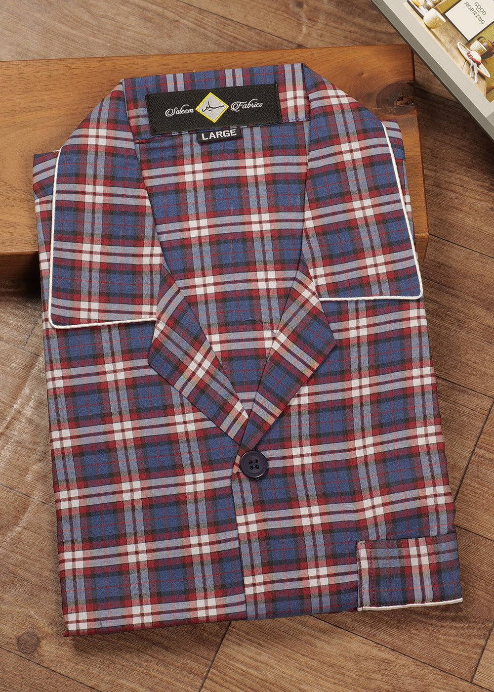 Royal Blue & Red Check