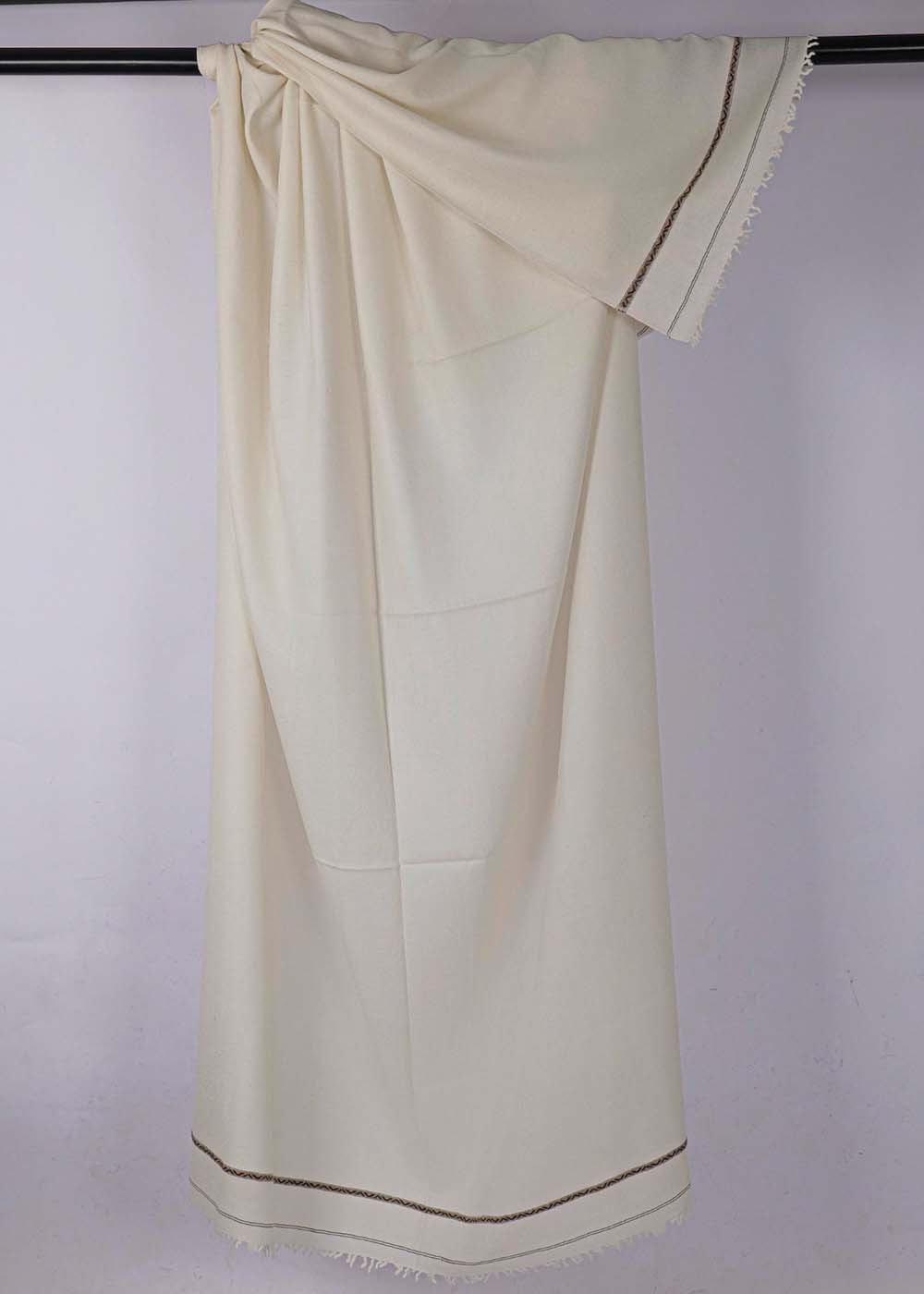 PREMIUM WOOLEN SHAWL CREAM WHITE