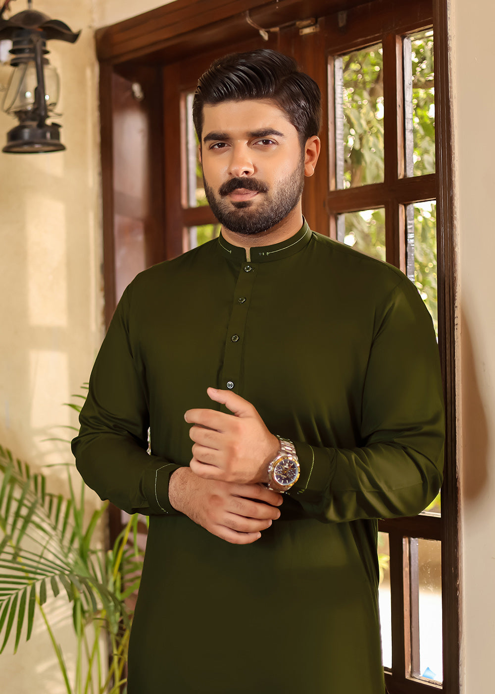 MEHNDI-GREEN-FESTIVE-KURTA-PAJAMA