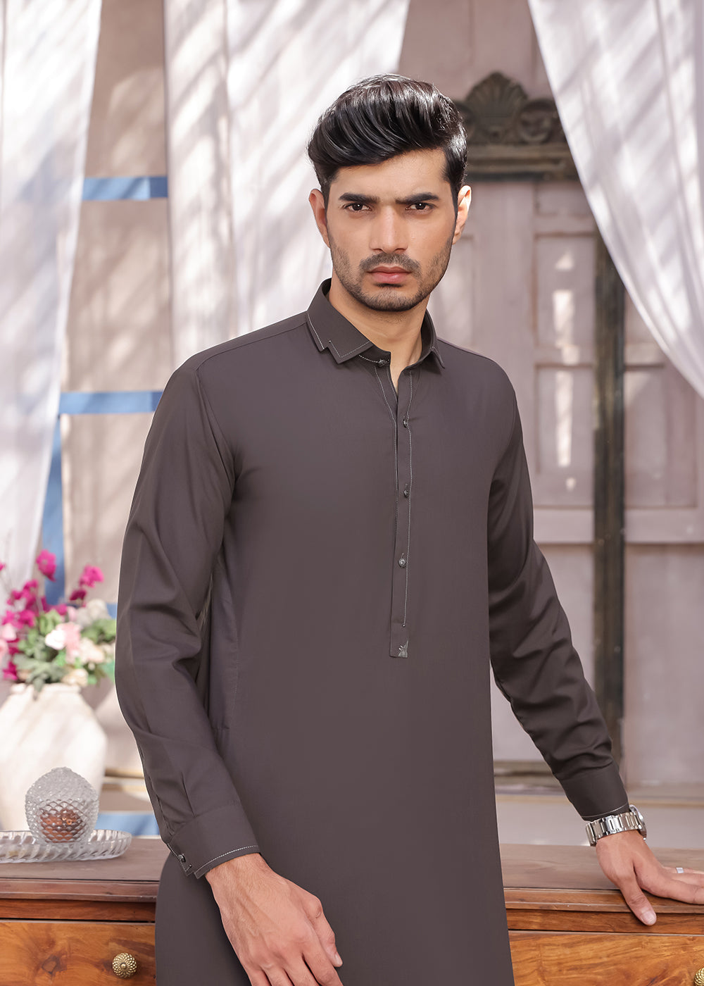 GRAY DESIGNER KAMEEZ SHALWAR