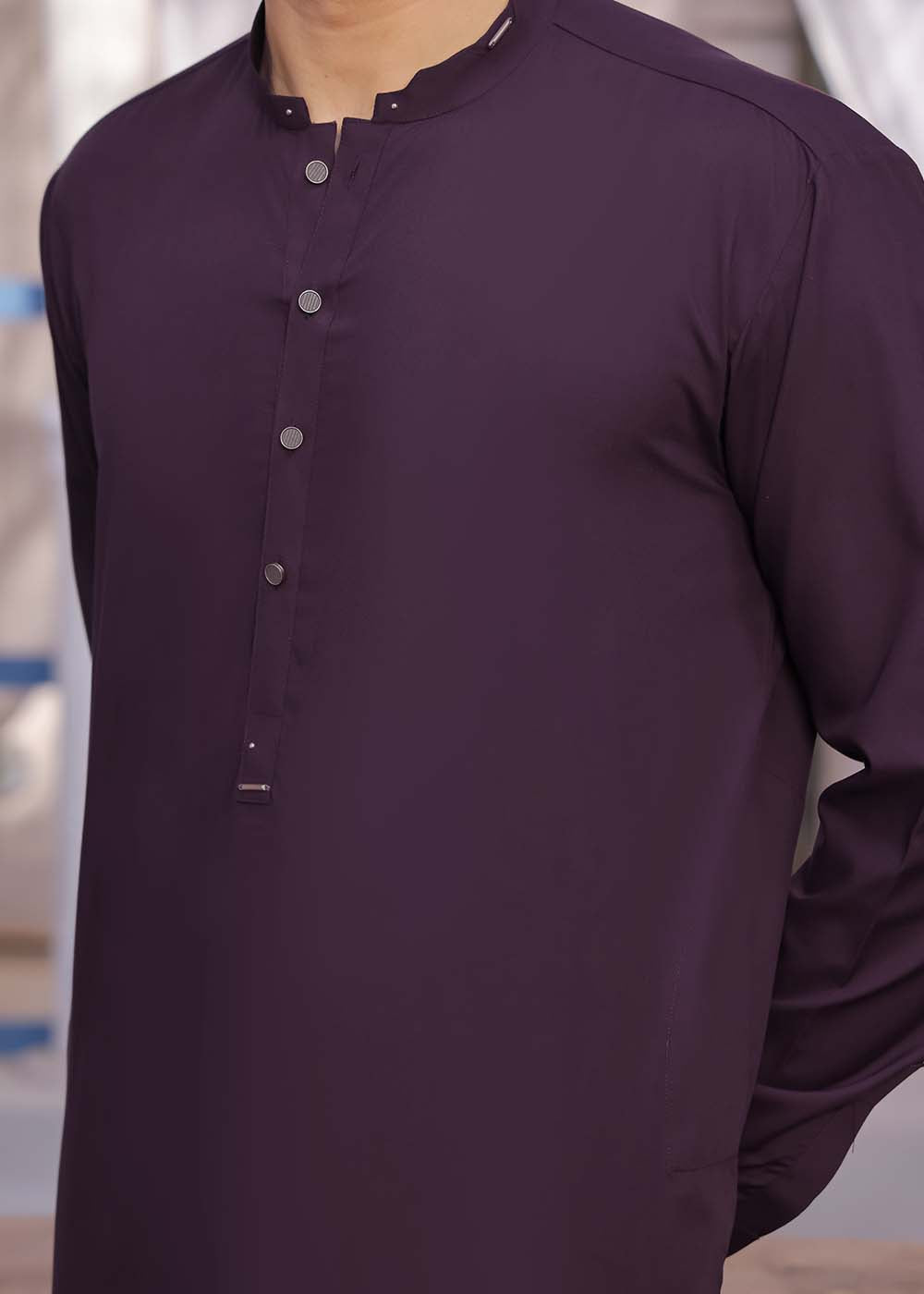 BURGONDY blended designer kurta shalwar
