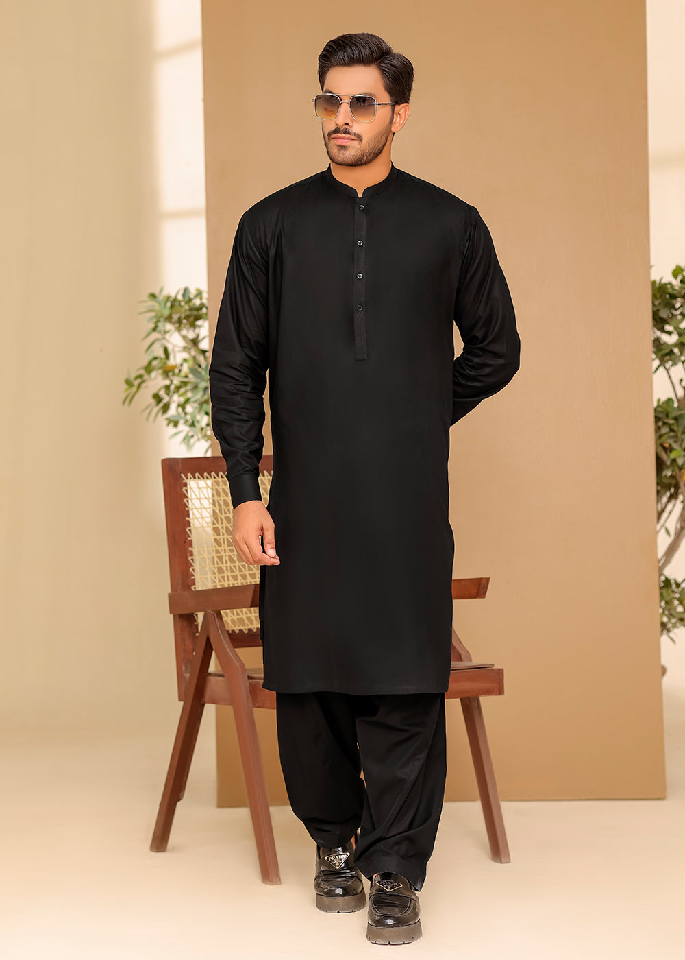 FATHER & SON BLACK KURTA SHALWAR