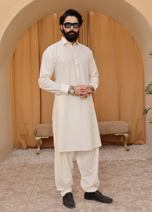 CREAM KAMEEZ SHALWAR