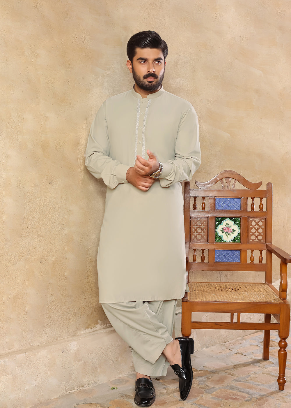 BAIGE-KURTA-SHALWAR