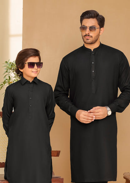FATHER & SON BLACK KURTA SHALWAR