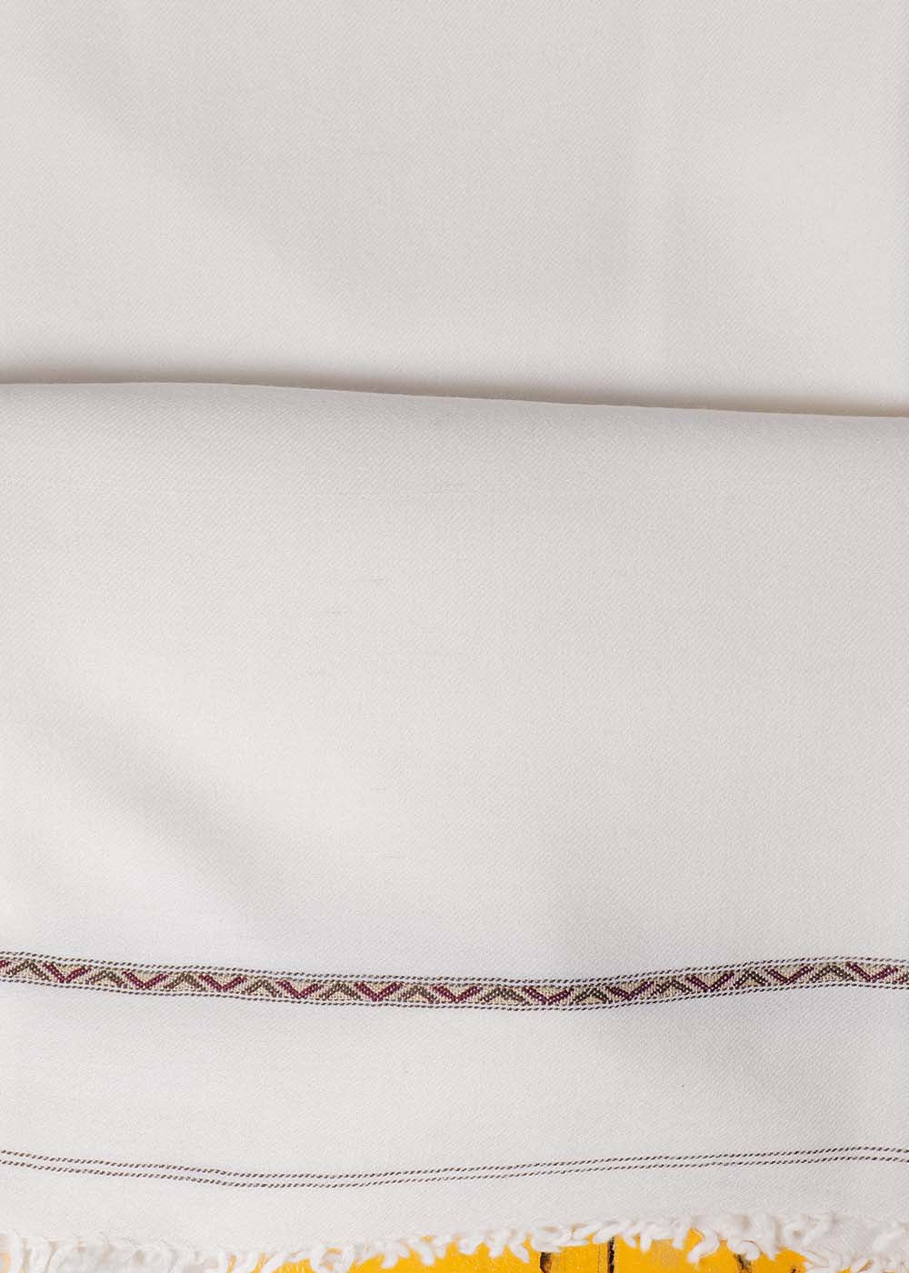 PREMIUM WOOLEN SHAWL CREAM WHITE