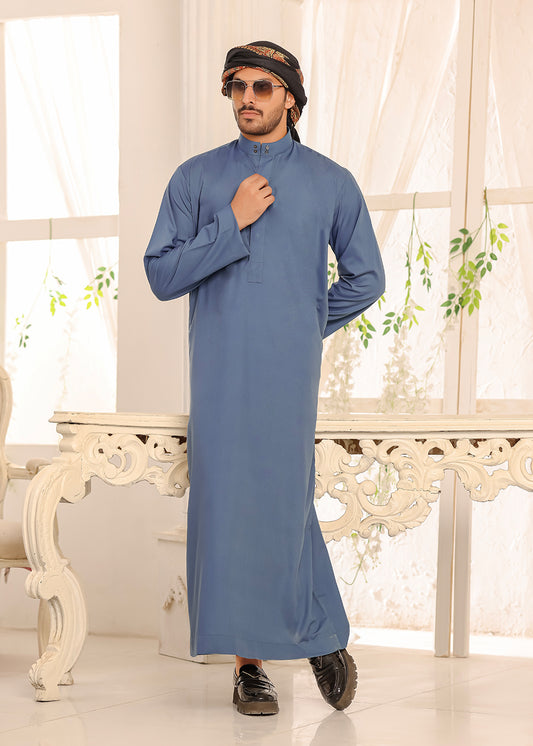 GREYISH BLUE KUWAITI JUBBA