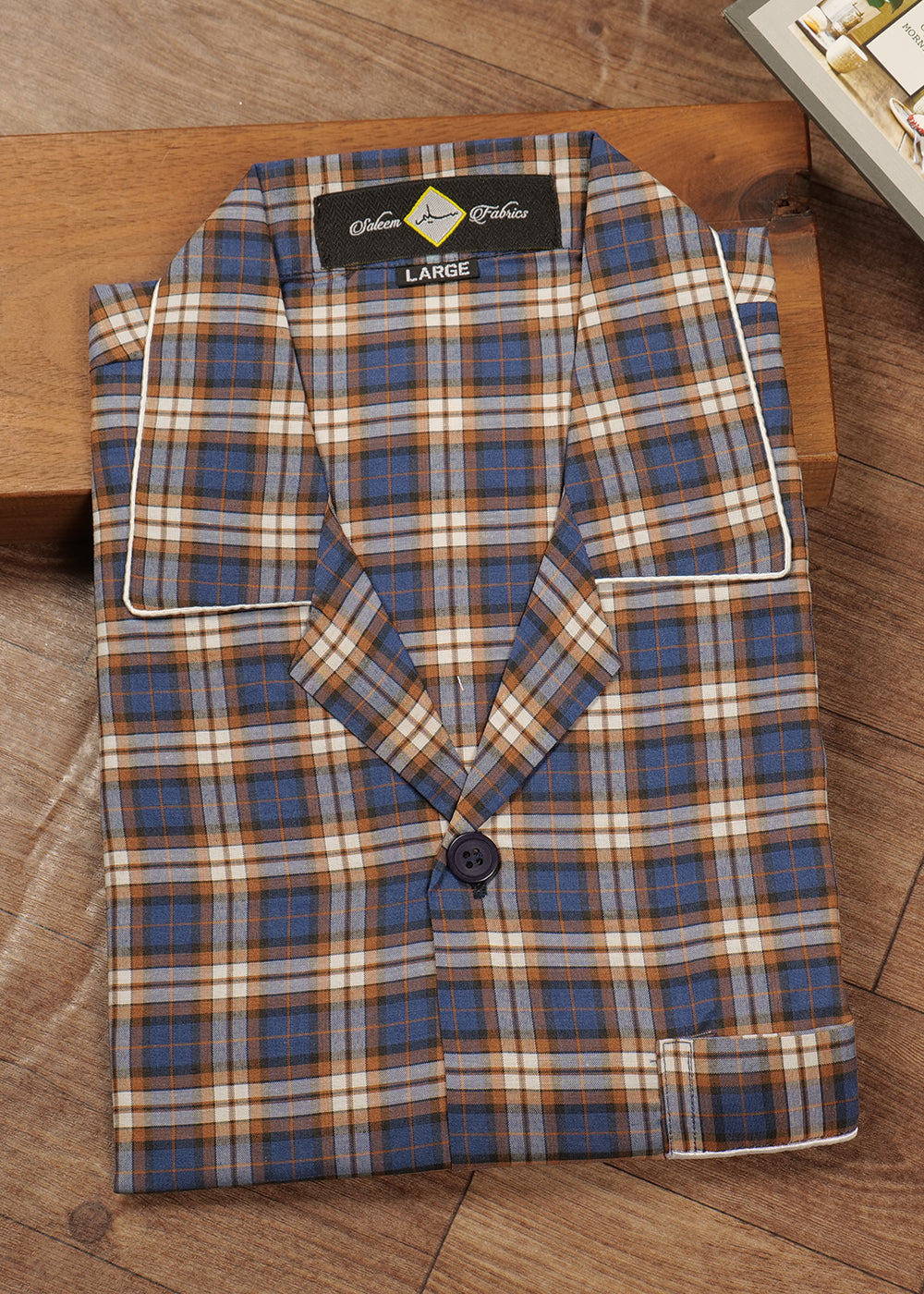 Royal Blue & Rust Check