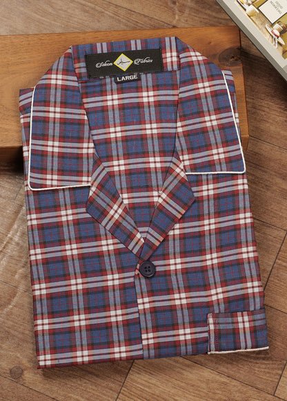 Royal Blue & Red Check