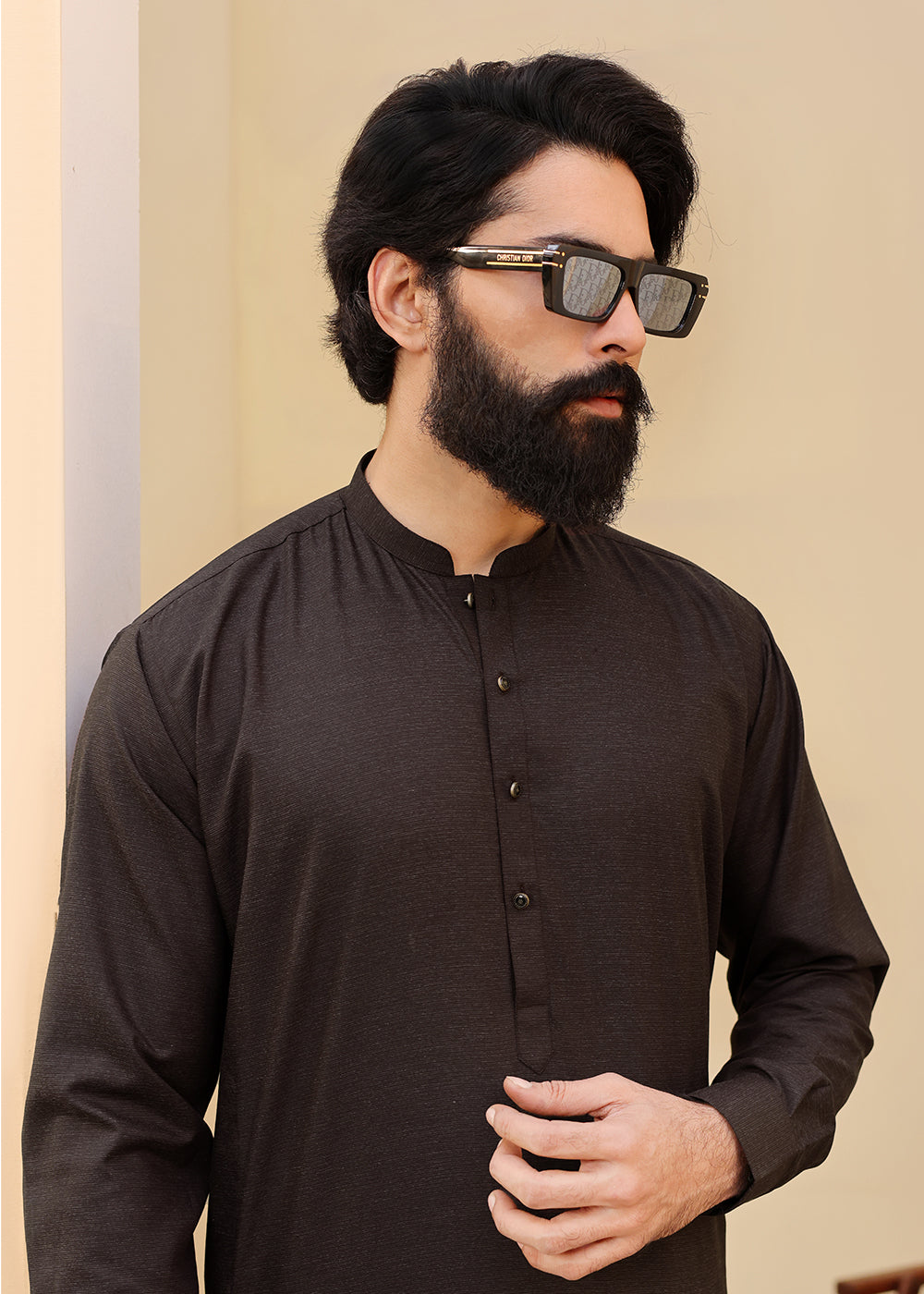 DARK BROWN KURTA SHALWAR