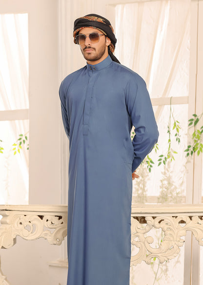 GREYISH BLUE KUWAITI JUBBA