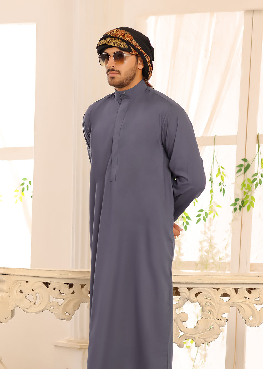 PURPLISH GREY KUWAITI JUBBA