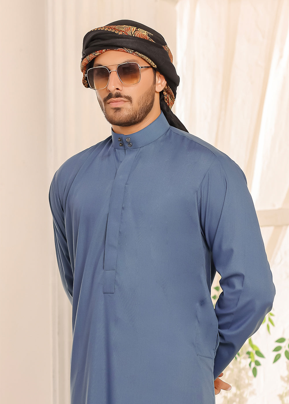 GREYISH BLUE KUWAITI JUBBA