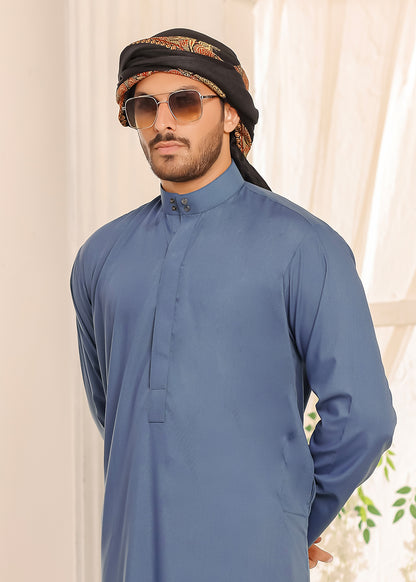 GREYISH BLUE KUWAITI JUBBA