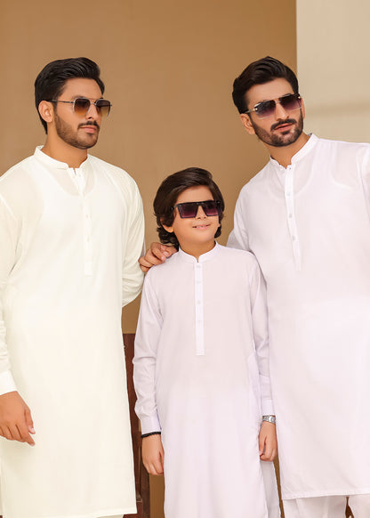 FATHER & SON WHITE KURTA SHALWAR