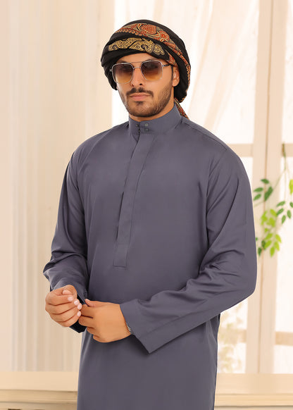 PURPLISH GREY KUWAITI JUBBA