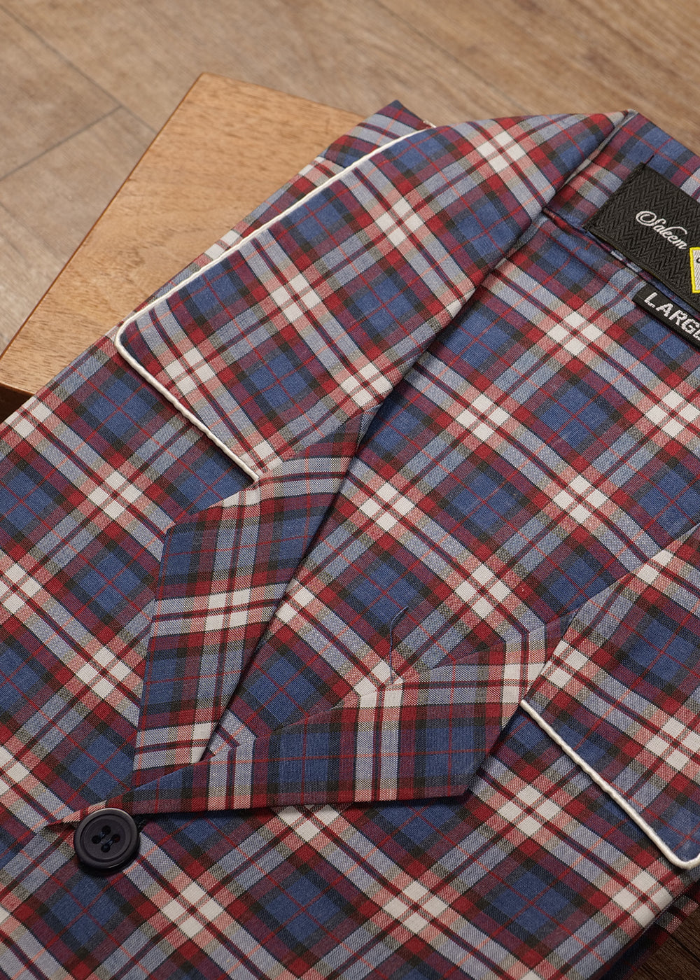 Royal Blue & Red Check