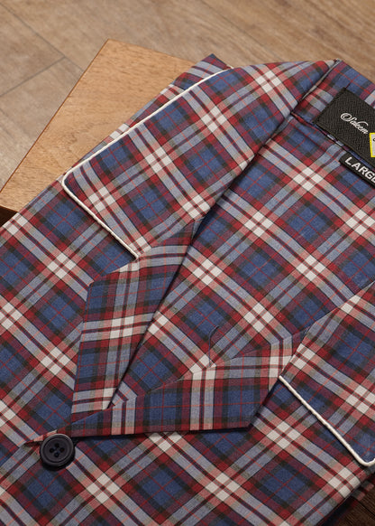 Royal Blue & Red Check