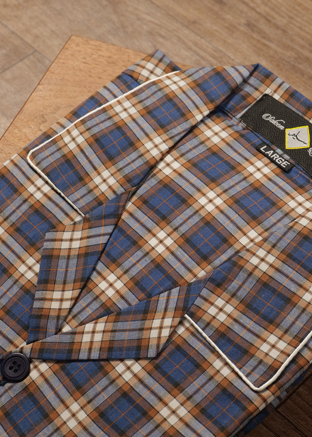 Royal Blue & Rust Check