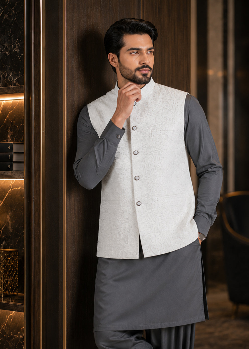 White  WAISTCOAT
