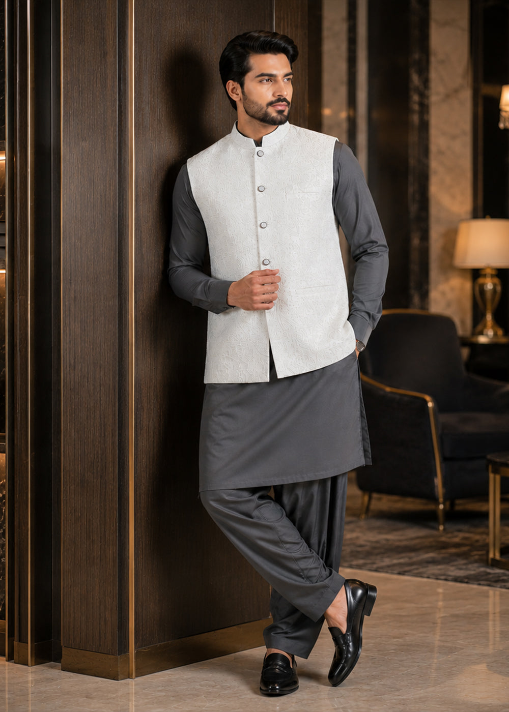 White  WAISTCOAT