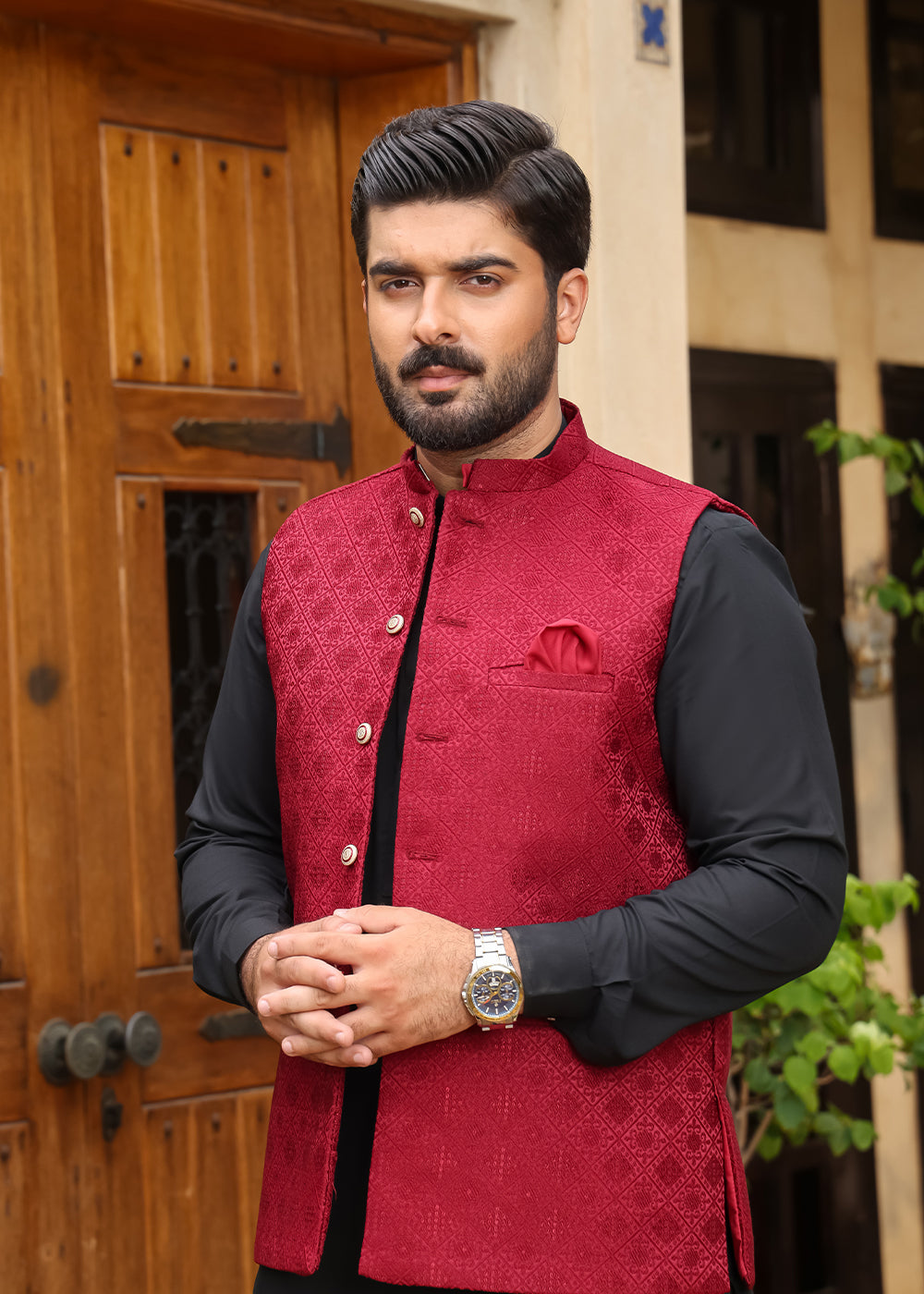 MAROON-FANCY-WAISTCOAT