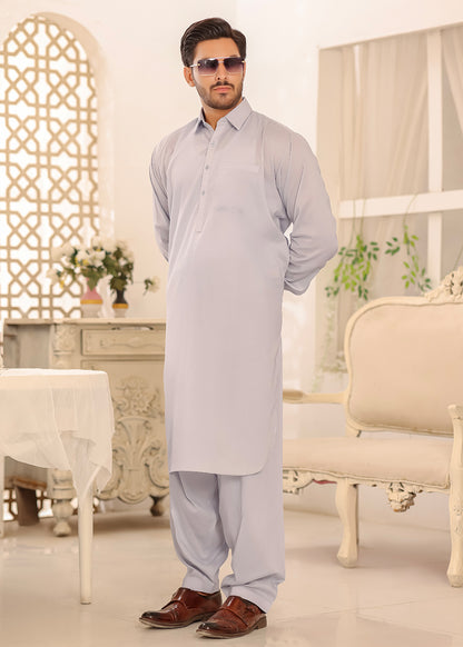 Cotton Kameez Shalwar Light Gray Color