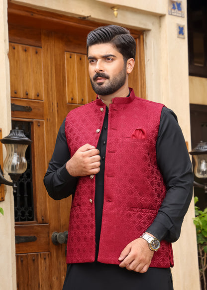 MAROON-FANCY-WAISTCOAT