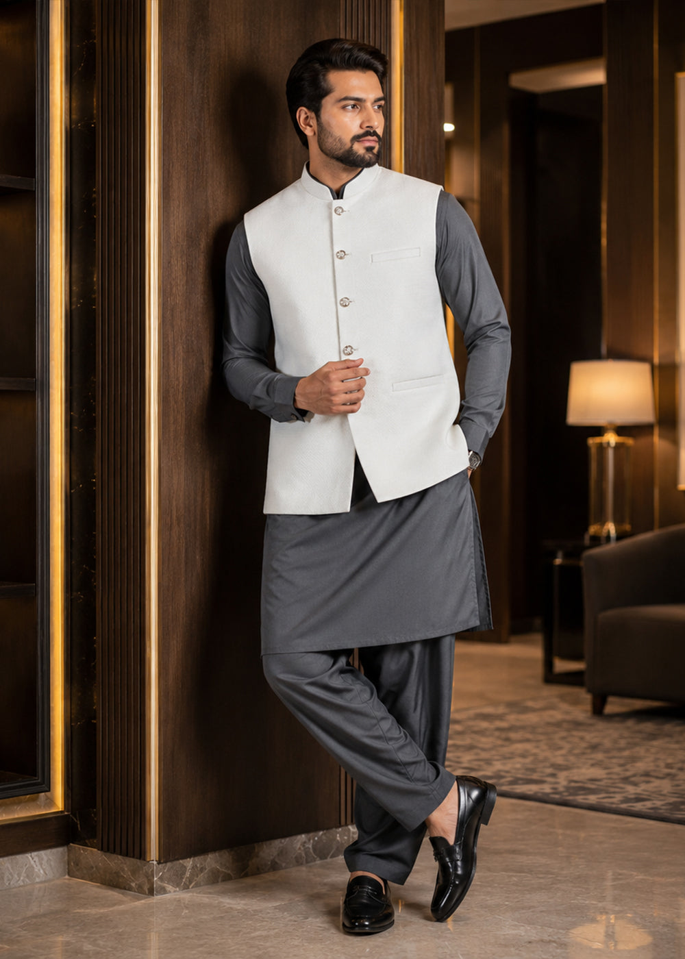 White  WAISTCOAT