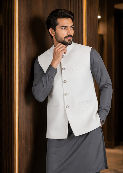 White  WAISTCOAT