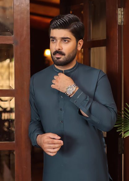 PEACOCK-BLUE-FESTIVE-KURTA-PAJAMA