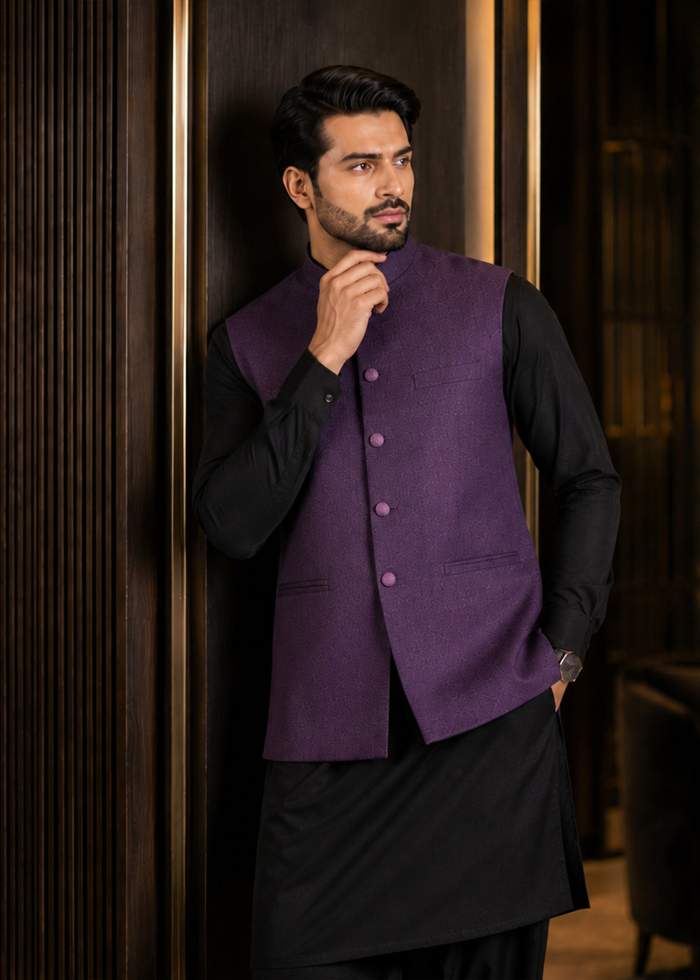 Purple WAISTCOAT