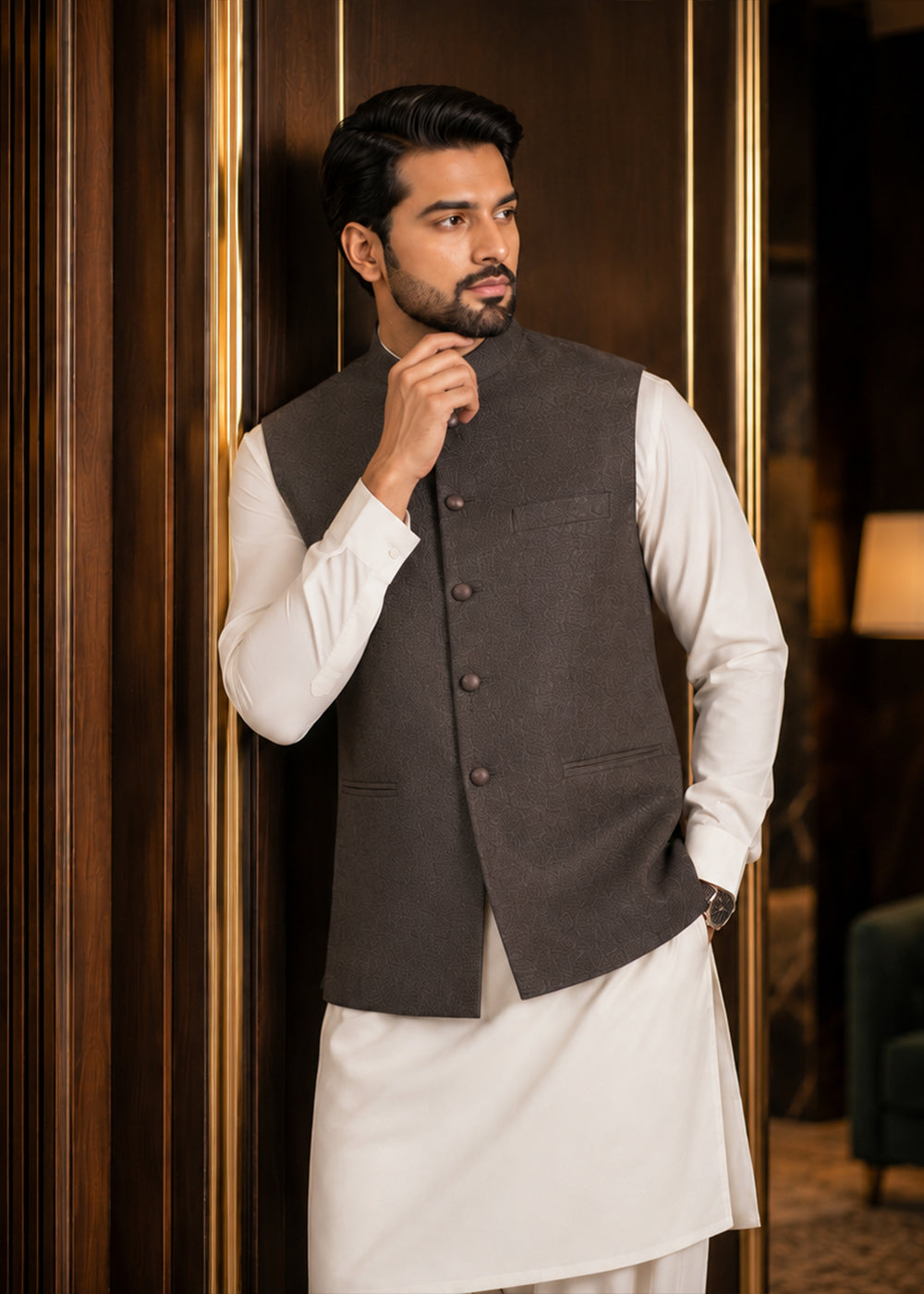Brown  WAISTCOAT