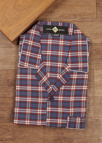 Royal Blue & Red Check