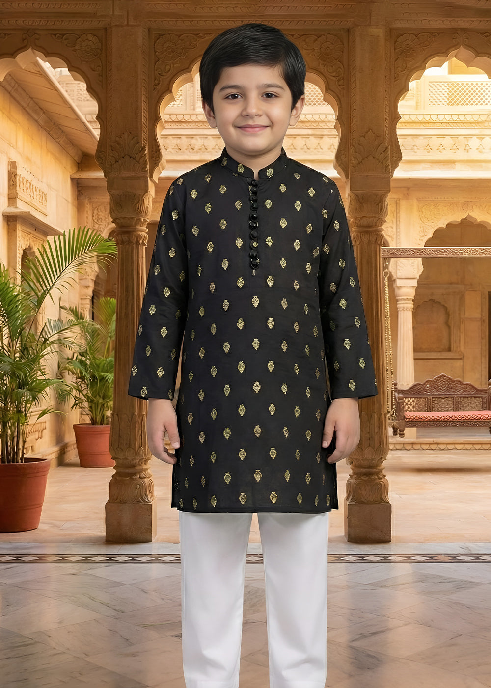 Black Banarsi Suit