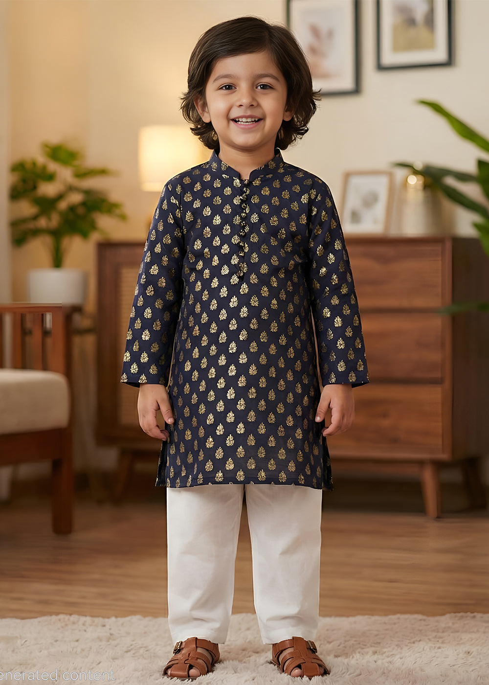 Navy blue Banarsi Suit