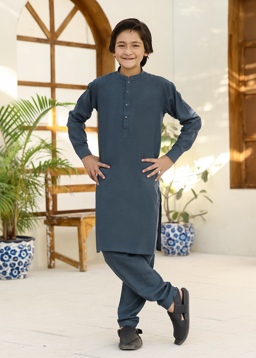 GRAY KURTA PAJAMA