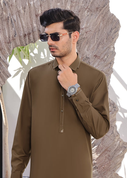 BROWN DESIGNER KAMEEZ SHALWAR