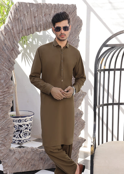 BROWN DESIGNER KAMEEZ SHALWAR