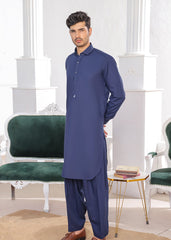 Royal blue designer kameez shalwar