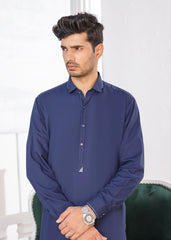 Royal blue designer kameez shalwar