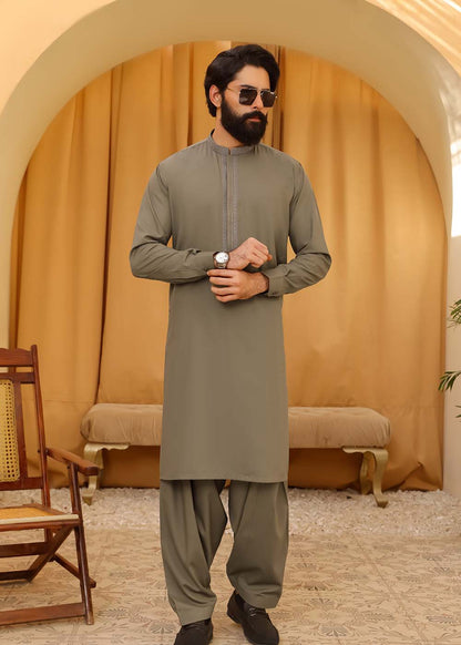 GREEN EMBROIDERED KURTA SHALWAR