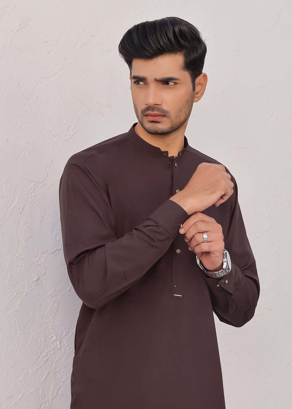 BROWN BLENDED DESIGNER KURTA SHALWAR