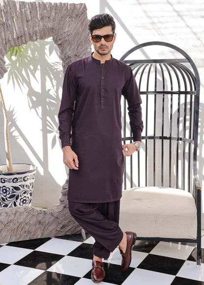 PURPLE-SELF-KURTA-SHALWAR