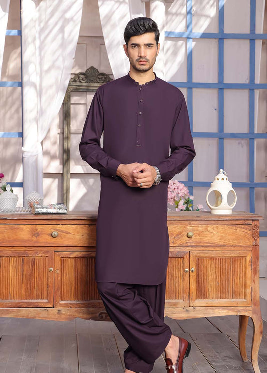 BURGONDY blended designer kurta shalwar