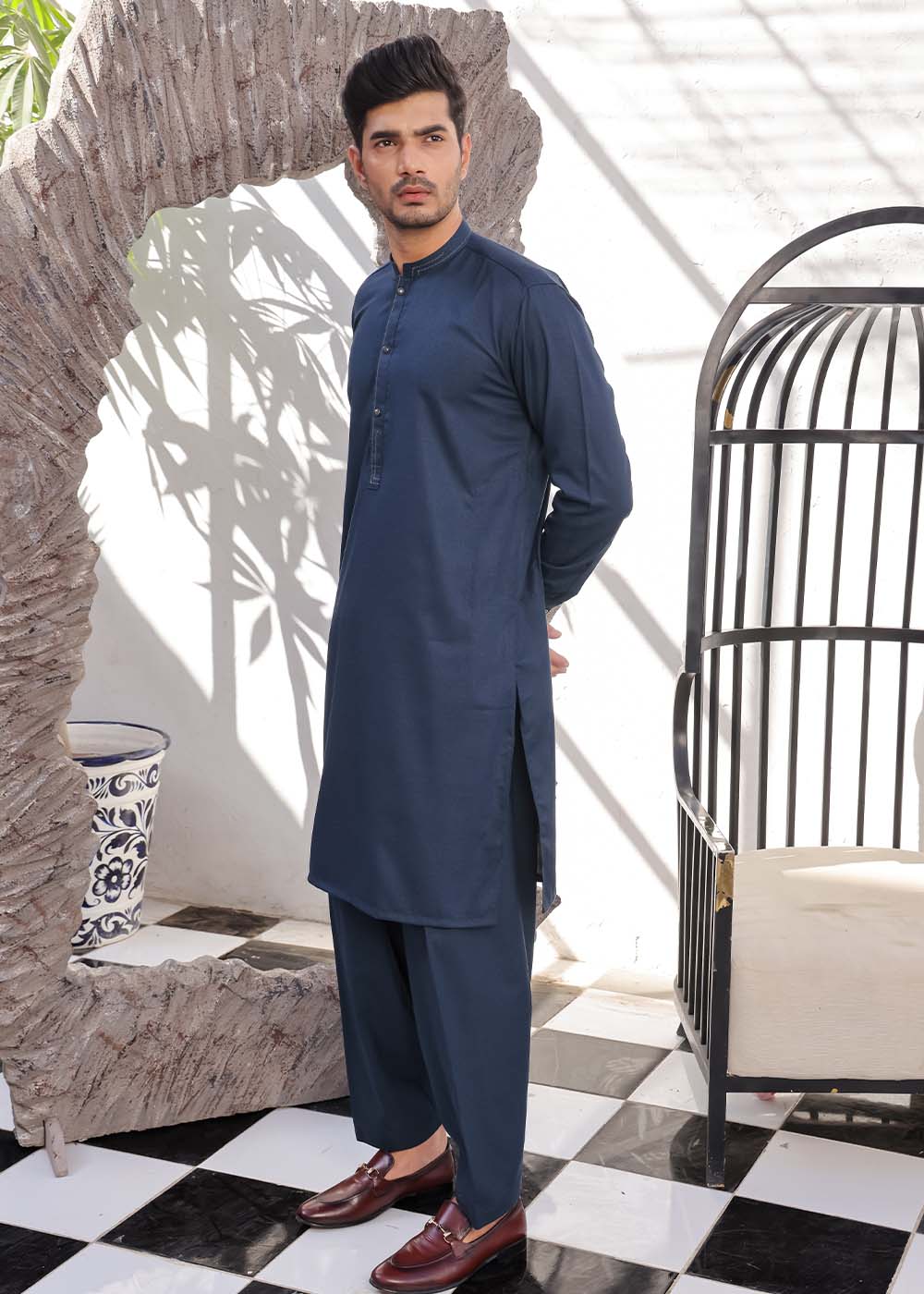 GREY-SELF-KURTA-SHALWAR