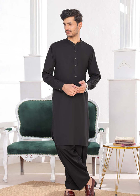 CHARCOAL BLENDED DESIGNER  KURTA SHALWAR