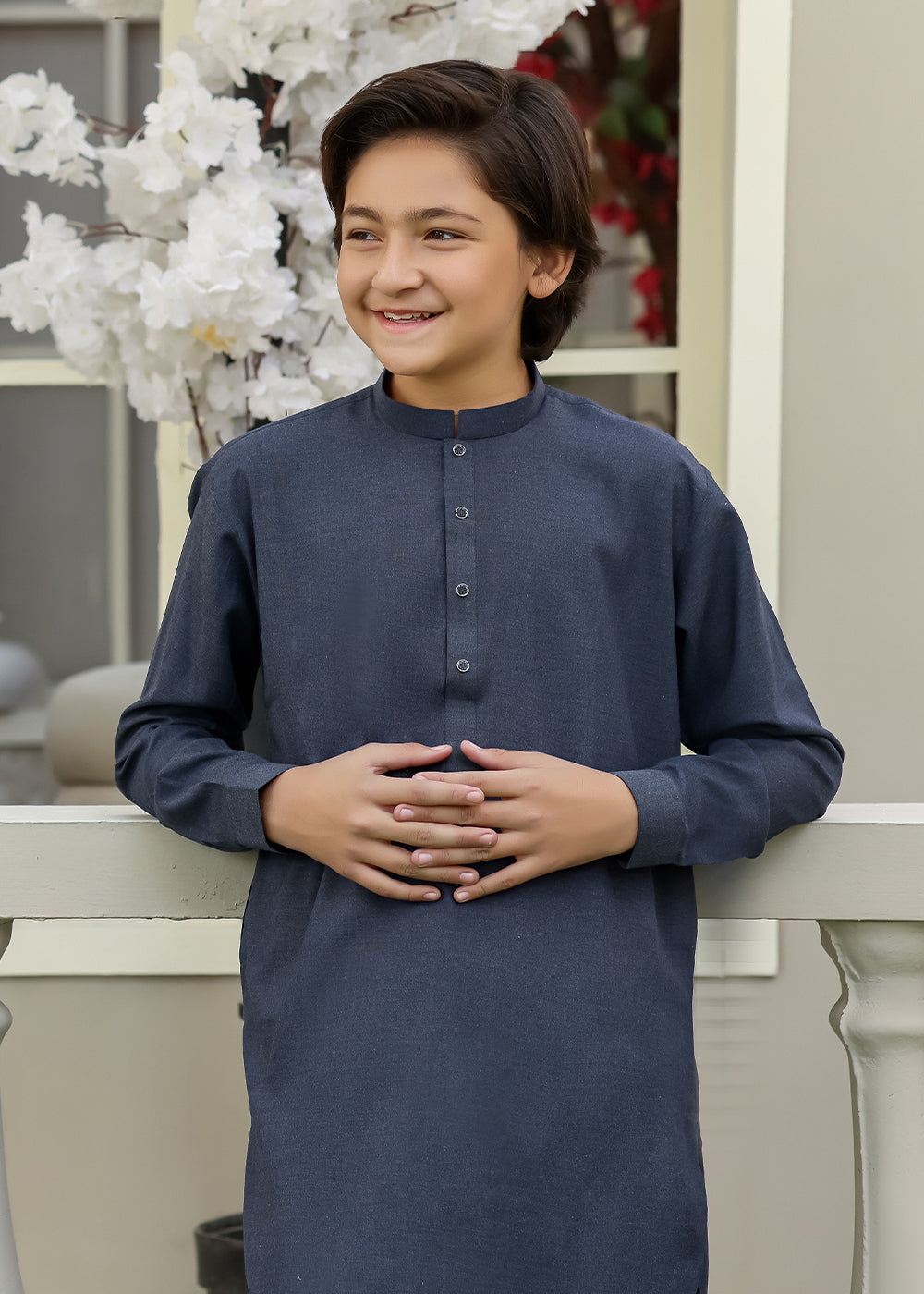 BLUISH GRAY KURTA PAJAMA