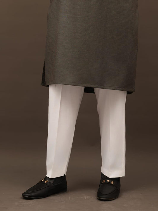 OFF WHITE  WASH & WEAR PANT PAJAMA