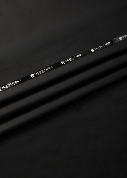 Premium Unstitched Wash & Wear Fabric (Black)